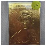 1996 22Kt Gold Performance Series Card Ted Williams
