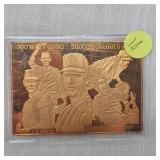 Nolan Ryan "No-Hitters", 5-1-91, Fine Bronze Solid Card (300 Wins 7-31-90/5000 Strikouts 8-22-89)