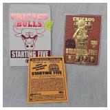 1998  23Kt Chicago Bulles Starting Five Card
