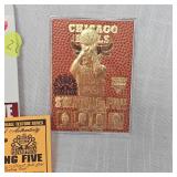 1998  23Kt Chicago Bulles Starting Five Card