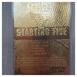 1998  23Kt Chicago Bulles Starting Five Card