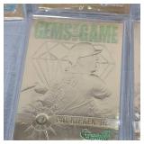 1998 Bleachers Genuine Gemstone Gems of the Game 23Kt(8 Cards)