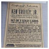 1997 Bleachers 23 Kt Ken Griffey Jr 3 Card Set