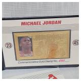 First Day of Issue #8407 Michael Jordan 23 Kt 1996 Upper Deck Commemorative Stamp