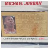 First Day of Issue #8407 Michael Jordan 23 Kt 1996 Upper Deck Commemorative Stamp