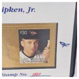 Cal Ripken Jr-1995 First Day Issue Stamp and 23Kt Stamp 1327/2131