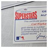 Cal Ripken Jr-1995 First Day Issue Stamp and 23Kt Stamp 1327/2131