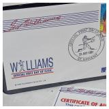 Ted Williams 1989 First Day Issue Stamp and 23Kt Stamp #142