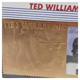 Ted Williams 1989 First Day Issue Stamp and 23Kt Stamp #142