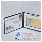 Mickey Mantle 1987 First Day Issue Stamp and 23 Kt Stamp #1650