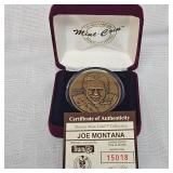 Team NFL Joe Montana Bronze Coins #15018