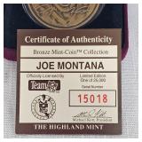 Team NFL Joe Montana Bronze Coins #15018