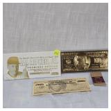 Bleachers Cal Ripken Jr, $100 23 Kt Foil Bill Card #1922 Limited Edition