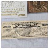 Bleachers Cal Ripken Jr, $100 23 Kt Foil Bill Card #1922 Limited Edition