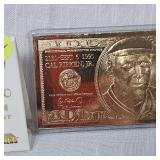 Bleachers Cal Ripken Jr, $100 23 Kt Foil Bill Card #1922 Limited Edition