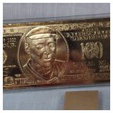 Bleachers Cal Ripken Jr, $100 23 Kt Foil Bill Card #1922 Limited Edition