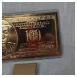 Bleachers Cal Ripken Jr, $100 23 Kt Foil Bill Card #1922 Limited Edition