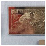 Bleachers Cal Ripken Jr, $100 23 Kt Foil Bill Card #1922 Limited Edition