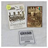 1996 World Champions Chicago Bulls 23 Kt Card
