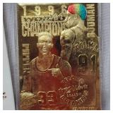 1996 World Champions Chicago Bulls 23 Kt Card