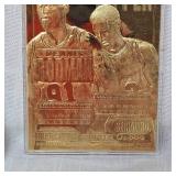 1996 World Champions Chicago Bulls 23 Kt Card