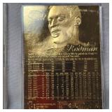 Fleer Gems of NBA 23 Kt Jordan, Pippen, Rodman