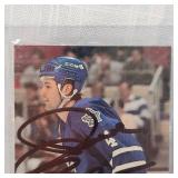 Topps Signed Dave Ellett-Toronto Mapleleafs & Upper Deck 91/92 Wayne Gretzkey in Case