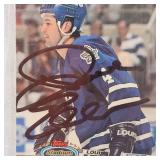 Topps Signed Dave Ellett-Toronto Mapleleafs & Upper Deck 91/92 Wayne Gretzkey in Case
