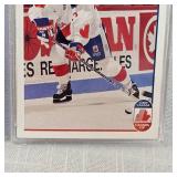 Topps Signed Dave Ellett-Toronto Mapleleafs & Upper Deck 91/92 Wayne Gretzkey in Case