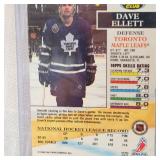 Topps Signed Dave Ellett-Toronto Mapleleafs & Upper Deck 91/92 Wayne Gretzkey in Case
