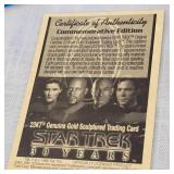 1996 Star Trek 30 Years 23 Kt Commemerative Card