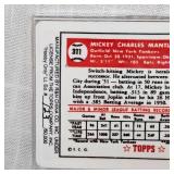 1952 Porcelain Mickey Mantle Card from Topps #123