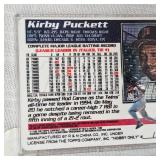 Topps Kirby Puckett #1/100 and Marty Cordova Topps Porcelain #A/P of 100