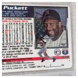 Topps Kirby Puckett #1/100 and Marty Cordova Topps Porcelain #A/P of 100