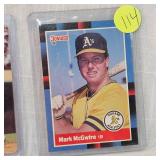 1987 McGwire Topps Allstar Rookie, 1987 Mothers Rookie McGwire, Fleer McGwire Rookie, Don Russ Rookie