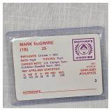 1987 McGwire Topps Allstar Rookie, 1987 Mothers Rookie McGwire, Fleer McGwire Rookie, Don Russ Rookie