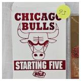 1997 Chicago Bulls Starting Five 23Kt Card
