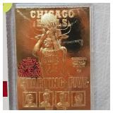 1997 Chicago Bulls Starting Five 23Kt Card