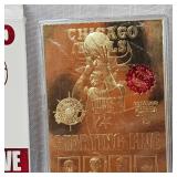 1997  Chicago Bulls Starting Five 23 Kt Card  & Fleer Ultra Stephon Marbury Rookie