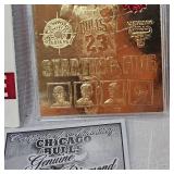 1997  Chicago Bulls Starting Five 23 Kt Card  & Fleer Ultra Stephon Marbury Rookie