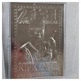 1995 Bleachers "Iron Man" Cal Ripkin Jr, .999 Silver Card Edition