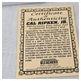 1995 Bleachers "Iron Man" Cal Ripkin Jr, .999 Silver Card Edition