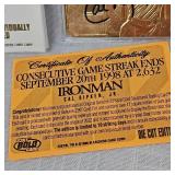 1998 Bleachers 23 Kt Cal Ripken Jr Die Cut