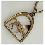 Gold Charm Bracelet with Assorted Vintage Charms and Enamel Accents including 14K and 10K