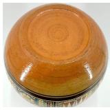 HandcraftedÂ UkrainianÂ Pottery Vase with Colorful Geometric Patterns