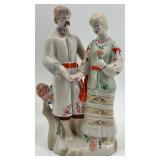 Ukrainian Couple Porcelain Figurine and Alexandra Polujan Art Print