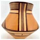 Hand-Painted Ukrainian Ceramic Pot with Abstract Design