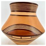 Hand-Painted Ukrainian Ceramic Pot with Abstract Design