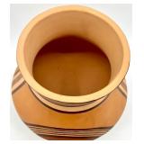 Hand-Painted Ukrainian Ceramic Pot with Abstract Design