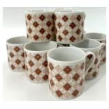 Vintage Made in China Porcelain Espresso Cup and Saucer Set, 12 Cups & 12 Saucers
